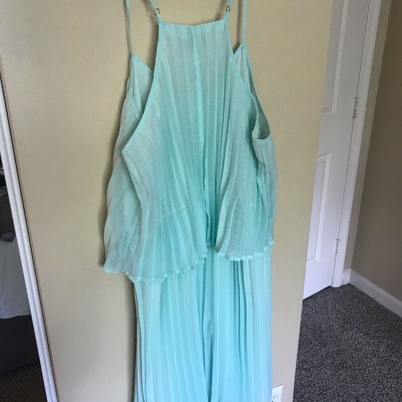 Bar III Mint Pleated Cocktail Dress - Picture 2 of 5